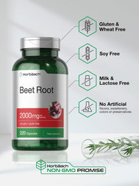Thumbnail for Horbäach Beet Root Powder Capsules | 220 Pills | Herbal Extract | Non-GMO, Gluten Free Supplement