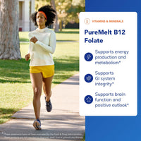 Thumbnail for Pure Encapsulations PureMelt B12 Folate - Active B Vitamin with L-5-MTHF - Metabolism Support & Red Blood Cell Function* - Non-GMO & Vegan - 90 Lozenges