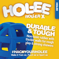 Thumbnail for JW Pet Hol-ee Roller Extreme Dog Toy Puzzle Ball, Natural Rubber, Medium (4.5 Inch Diameter), Colors May Vary