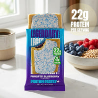 Thumbnail for Legendary Foods 22g Protein Pastry 0g Added Sugar, Low Carb, Gluten Conscious, Keto Snack, Ideal for Glucose Management, Includes Whey Protein Isolate, 8 Pack Frosted Blueberry