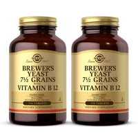 Thumbnail for Solgar Brewer's Yeast 7 ½ Grains with Vitamin B12 - 250 Tablets, Pack of 2 - Non-GMO, Vegan, Dairy Free, Kosher - 82 Total Servings