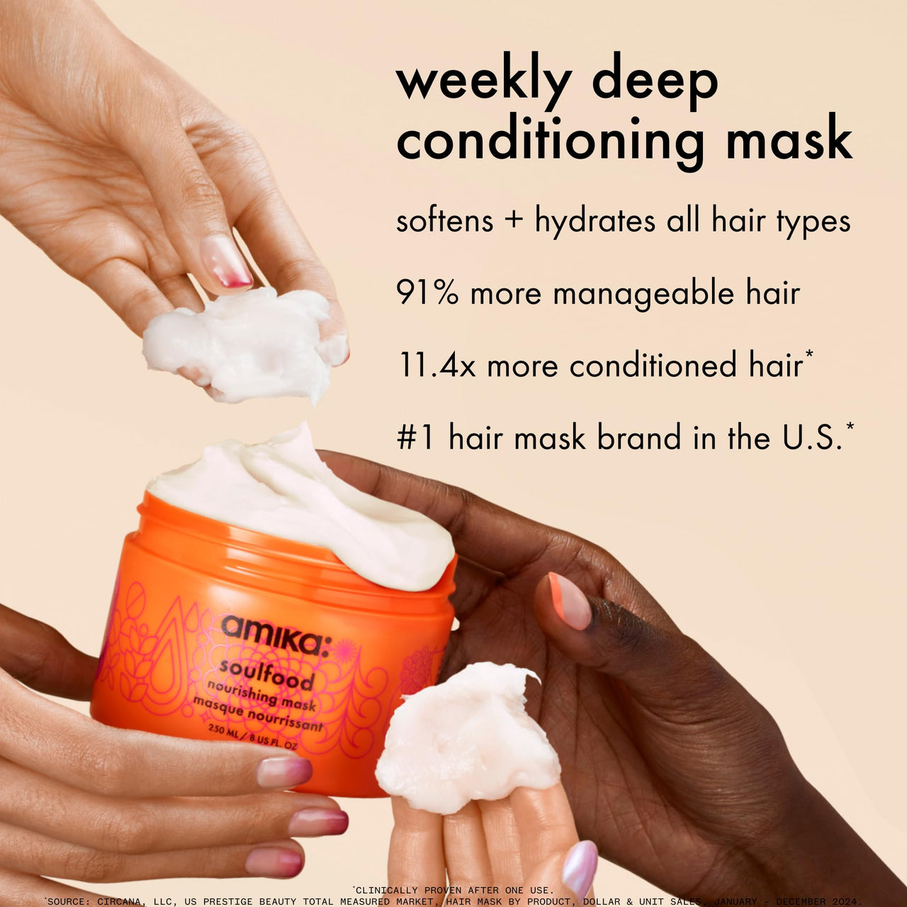 amika soulfood nourishing mask, 500ml
