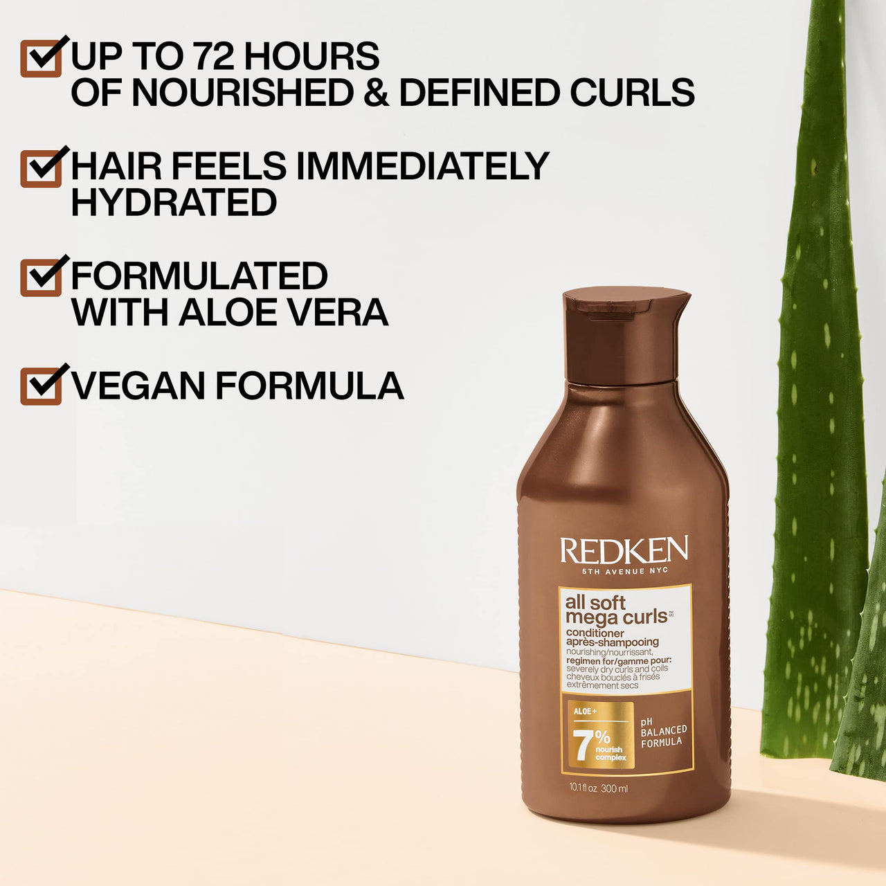 REDKEN All Soft Mega Curls Shampoo and Conditioner Set | For Extremely Dry Hair | Sulfate Free Shampoo | For Curly & Coily Hair | Nourishes & Softens Severely Dry Hair | 10.1 Fl Oz (Pack of 2)