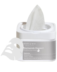 Thumbnail for Mary&May Niacinamide Vitamin C Mask (30 Sheets) - Korean Face Mask for Glowing Skin - Daily Sheet Mask for Dark Spots & Dullness - Fragrance-Free, 13.52 fl.oz