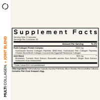 Thumbnail for Codeage Multi Collagen Protein + Joint Blend Supplement, Hyaluronic Acid, Bromelain, Turmeric, Ginger, Boswellia, Astaxanthin - Hydrolyzed Bovine Collagen - 5 Collagen Types - Non-GMO - 90 Capsules
