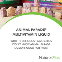 Thumbnail for NaturesPlus Animal Parade Source of Life Children's Liquid Multivitamin - Tropical Berry Flavor - 30 fl oz - Whole Food Supplement - Vegetarian, Gluten-Free - 60 Servings