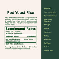 Thumbnail for Nature's Bounty Red Yeast Rice, Herbal Supplement, 600mg, 250 Capsules