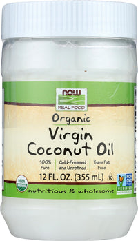 Thumbnail for NOW Foods Organic Virgin Coconut Oil, 12 oz