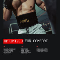 Thumbnail for Sports Research Sweet Sweat Pro Series Waist Trimmer - Premium Sweat Enahancing Fitness Belt w/Adjustable Straps for Back Support & Tighter Cinch - Black, (Medium/Large)