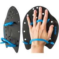 Thumbnail for Sporti Power Swim Paddles - Swimming Training Hand Paddles - Adjustable Straps - Lap Swimming Gear (Small, Black)