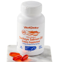 Thumbnail for Vital Choice MSC Wild Alaskan Sockeye Salmon Oil Dietary Supplement, 90 Softgels