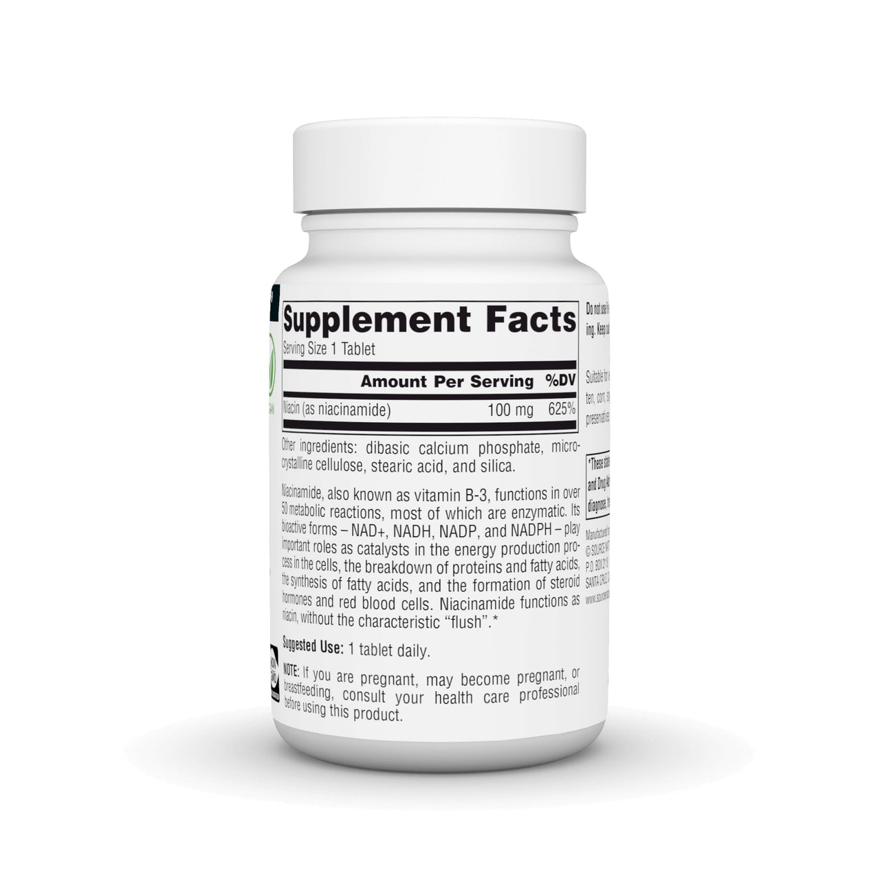 Source Naturals Niacinamide B-3, Dietary Supplement - 100 mg- 250 Tablets