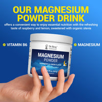 Thumbnail for Dr. Berg Magnesium Glycinate Powder for Sleep, Relaxation, & Stress Relief - Raspberry & Lemon Flavor (50 Servings) Magnesium Powder - Ideal for Bedtime Support & Calming
