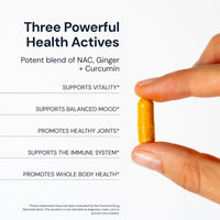 Thumbnail for Blueprint Bryan Johnson NAC Supplement - Promotes Stress Relief, Immune System Function, Respiratory Health - Includes N-Acetyl-L-Cysteine, Ginger, Curcuminoids - Detoxifying - Vegan (30 Servings)