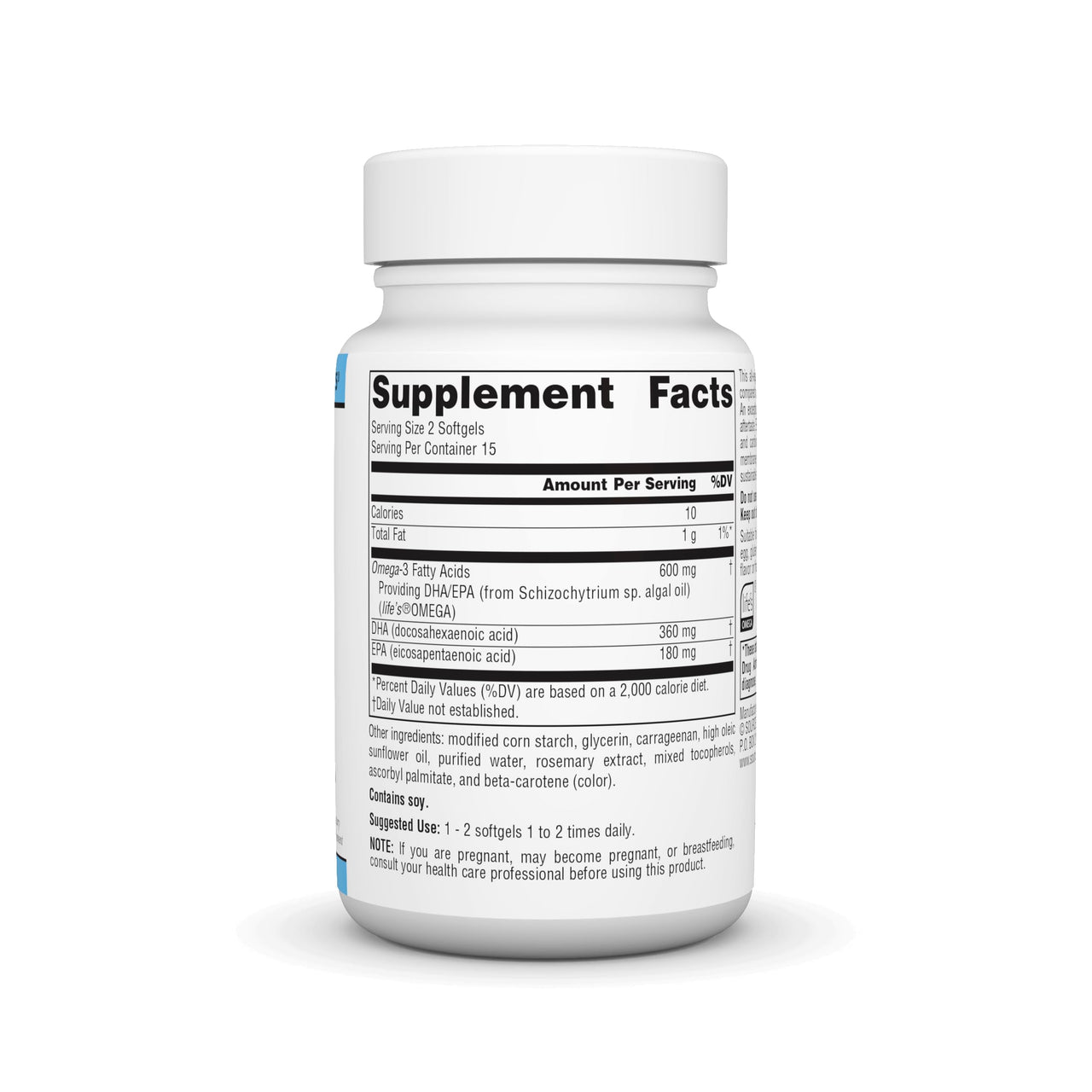 Source Naturals Vegan Omega-3s, Non-Fish EPA-DHA, for Heart and Brain Health Support* 300 mg - 30 Softgels
