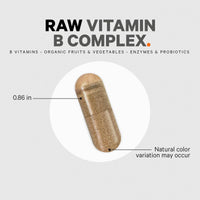 Thumbnail for Codeage Raw Vitamin B-Complex Supplement - Essential B Vitamins with Probiotics, Digestive Enzymes, Fruits & Vegetables - 2-Month Supply - Methylfolate - Biotin - Vitamin B12 - Non-GMO - 60 Capsules