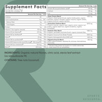 Thumbnail for Sports Research® Organic Greens Superfood Powder w/Spirulina & Chlorella, Adaptogens, Enzymes, Probiotics & 8 VIT Bs for Gut & Mood Support* - Vegan, Sugar-Free & Low-Cal Original 30 Servings