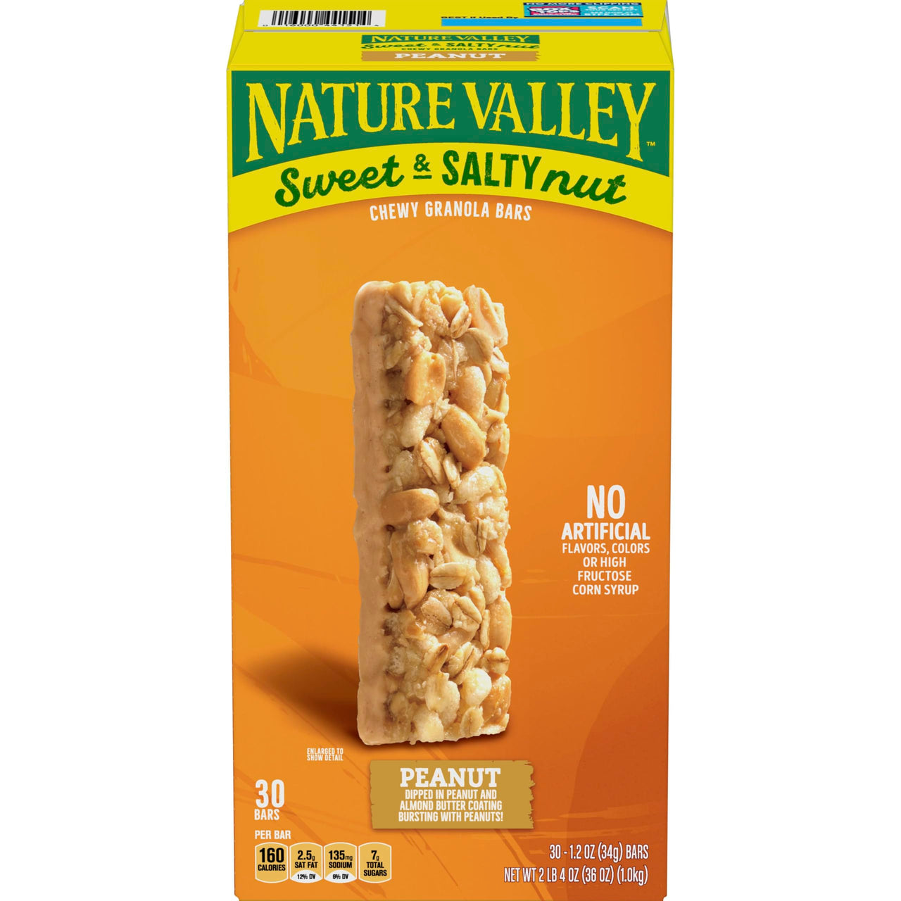 Nature Valley Sweet and Salty Granola Bars, Peanut, 30 Bars, 36 OZ