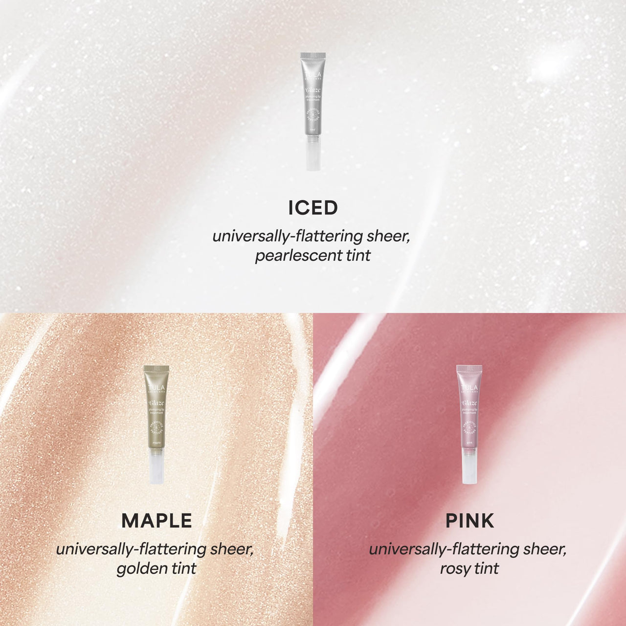 TULA Skin Care Rose Glow + Get It Lip Balm - Hydrating Peptide Lip Treatment with Hyaluronic Acid & Vitamin E, 0.28 oz., Rosy Tint