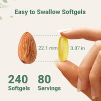 Thumbnail for Micro Ingredients Triple Strength Omega 3 Fish Oil Supplements 4200mg Per Serving, 240 Softgels – Lemon Flavored – Burpless | EPA 1200mg + DHA 900mg | Deep Sea Fish