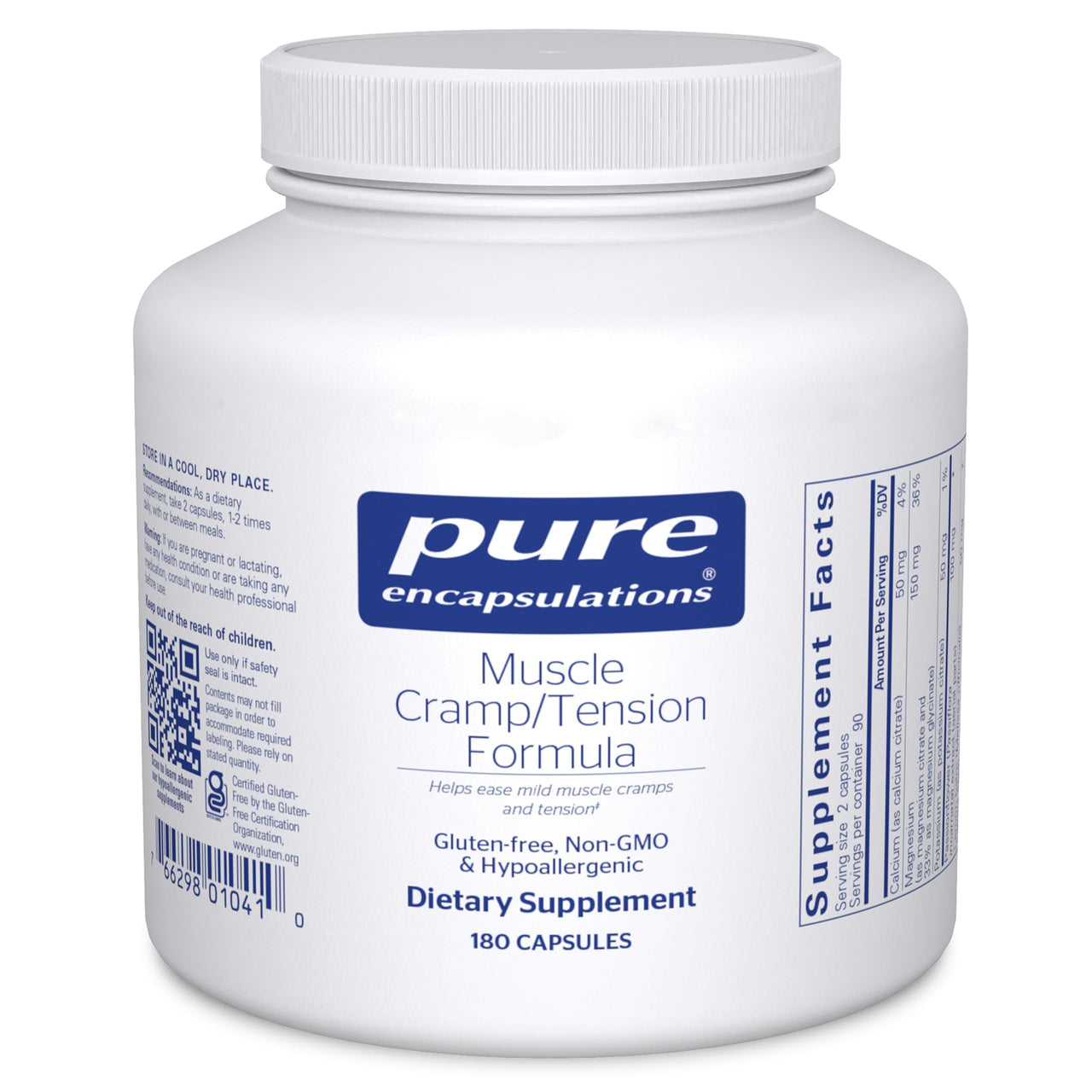 Pure Encapsulations Muscle Cramp/Tension Formula | Hypoallergenic Supplement to Reduce Occasional Muscle Cramps/Tension and Promote Relaxation* | 180 Capsules