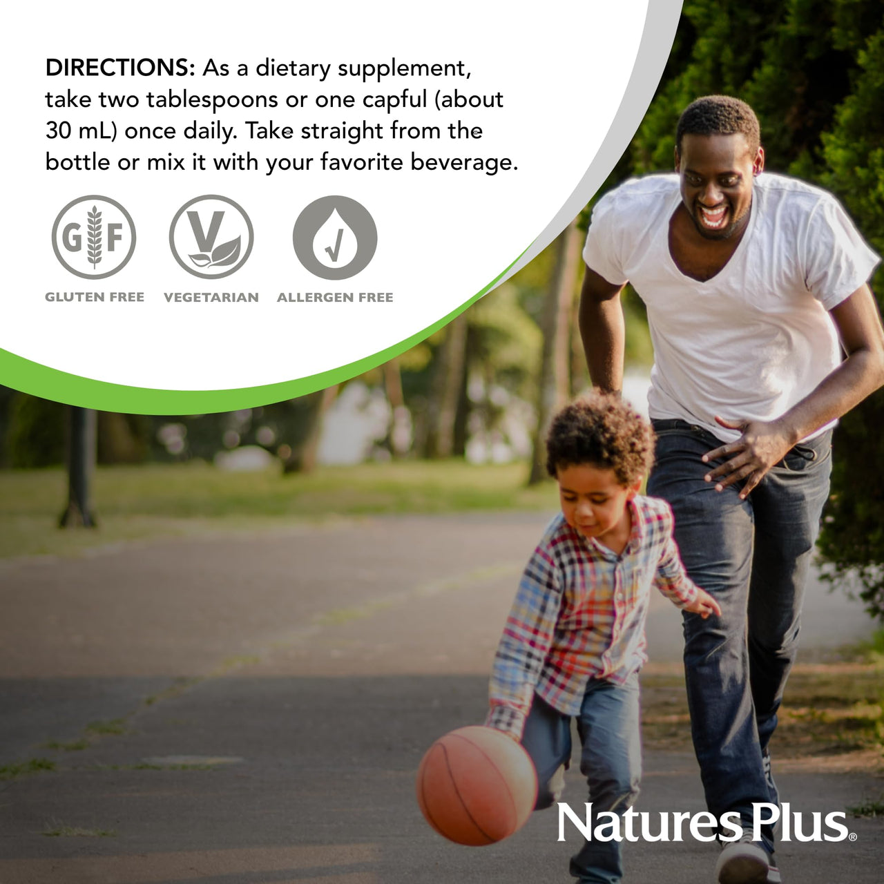 NaturesPlus Source of Life GOLD Multivitamin Liquid 30 oz - Supports Energy Production, Healthy Immune System & Well-Being - Includes Vitamins D3, B12, K2 & Over 120 Whole Food Nutrients - 30 Servings