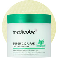 Thumbnail for Medicube Super Cica Facial Toner Pads (70 Pads) - 88% Centella Asiatica to Soothe Sensitive Skin - Infused with Heartleaf for Deep Hydration and Improvement of Damaged Skin - 100% Vegan Ceritifed