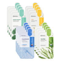 Thumbnail for Mediheal Sheet Mask New Essential HERO 16 pack (Hyaluronate, Tea Tree, Madecassoside, Vita) | Korean Skincare Facial Sheet Mask Combo gift set