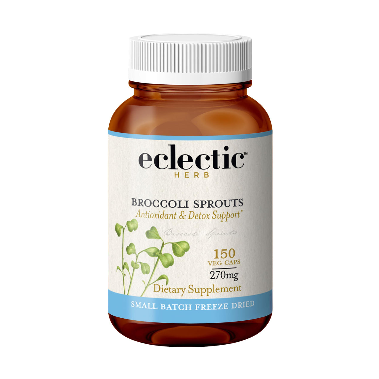 Eclectic Herb - Organic Broccoli Sprouts Capsules | Vitamins + Minerals | Immune, Antioxidants & Detox Support | Superfood | Non-GMO, Gluten Free, Vegan (150 CT | 270 mg)