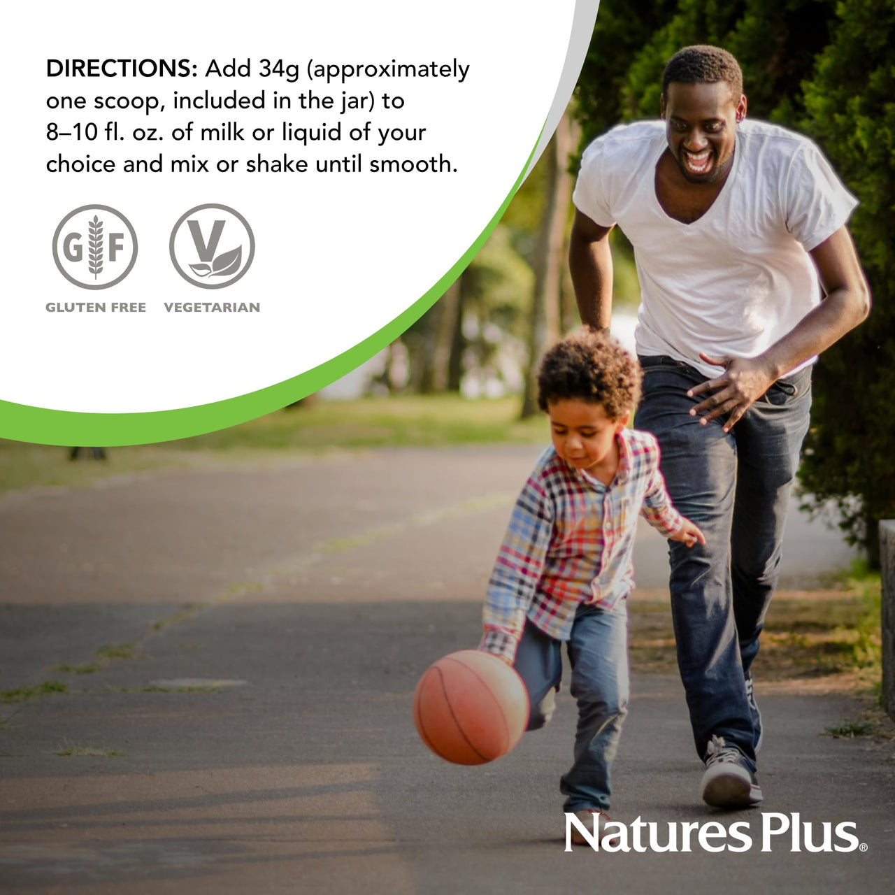 NaturesPlus Source of Life GOLD Energy Shake - 0.97 lb - Tropical Berry Flavor - Vitamin, Mineral & Protein Formula with 120+ Concentrated Whole Foods - Vegetarian & Gluten Free - 13 Servings