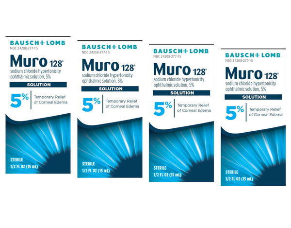 Bausch & Lomb Muro 128 Solution 5% 15 mL (Pack of 4)