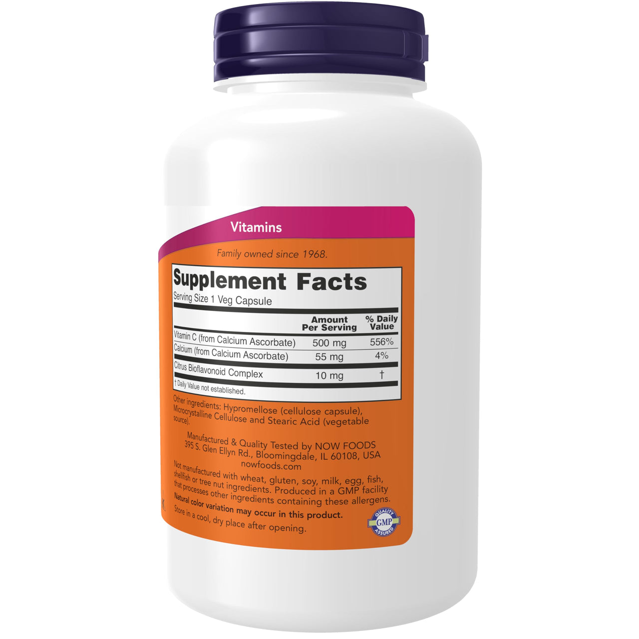 NOW Foods Supplements, Vitamin C-500 Calcium Ascorbate, Antioxidant Protection*, 250 Veg Capsules