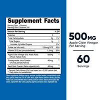 Thumbnail for Nutricost Apple Cider Vinegar 500mg, 60 Gummies, Apple Flavored - Gluten Free, Non-GMO, No Corn Syrup