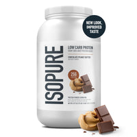 Thumbnail for Isopure Low Carb 100% Pure Whey Isolate Protein Powder, Gluten Free, With Vitamins, Chocolate Peanut Butter, 25g Protein Per Serving, 3 Lbs, 40 Servings (Packaging May Vary)