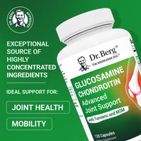 Thumbnail for Dr. Berg Glucosamine Chondroitin MSM Turmeric & Boswellia - Advanced Joint Support Supplement with 1500 mg Glucosamine Sulfate - Includes 120 Capsules