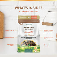 Thumbnail for NaturVet Scoopables All-in-One Multivitamin for Dogs - Dog Vitamins and Supplements for Joint Support, Digestion, Skin & Coat Care & Immune - Hickory Smoked Bacon Flavor Vitamin Supplement | 11oz Bag