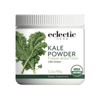 Thumbnail for Eclectic Herb - Organic Kale Powder Supplement | Nutritional Support, Daily Fiber, Vitamins + Minerals | Superfood Powder + Daily Greens Drink Mix | USDA Organic, Non-GMO, Vegan (3.2 oz | 90 g)