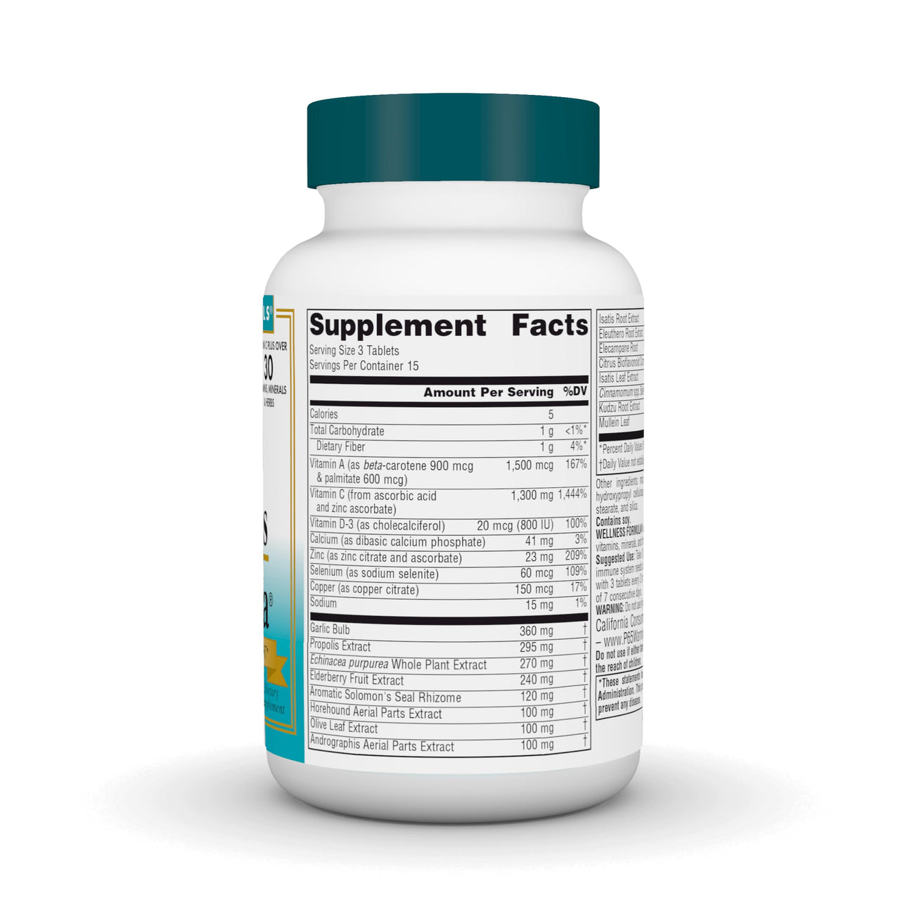 Source Naturals Wellness Formula Bio-Aligned Vitamins & Herbal Defense - Immune System Support Supplement & Immunity Booster - 45 Tablets