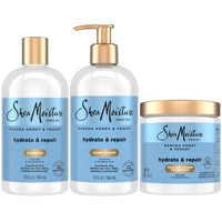 Thumbnail for SheaMoisture Shampoo & Conditioner, Manuka Honey & Yogurt Hydrate & Repair + Protein Power Treatment, Hair Mask, Deep Conditioner for Dry, Damaged Hair