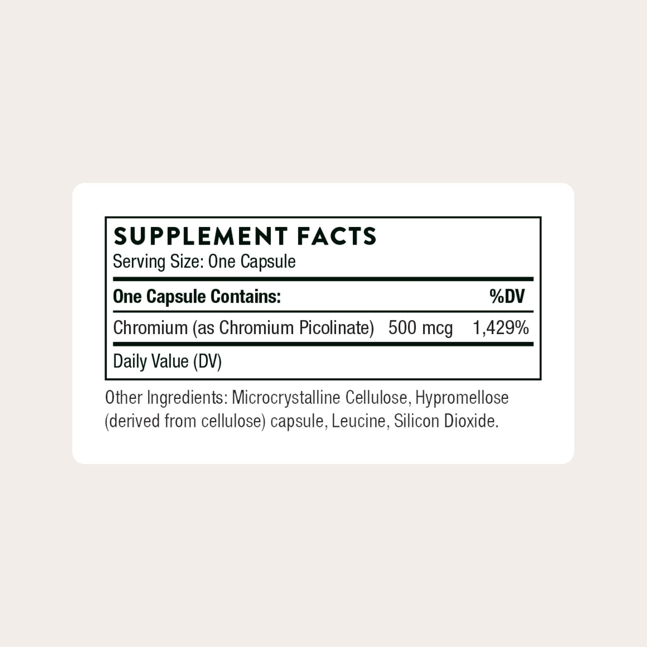 THORNE Chromium Picolinate - Essential Mineral Supplement for Healthy Metabolism Support* - Supports Carbohydrate Cravings* - Dairy, Soy & Gluten-Free - 60 Capsules