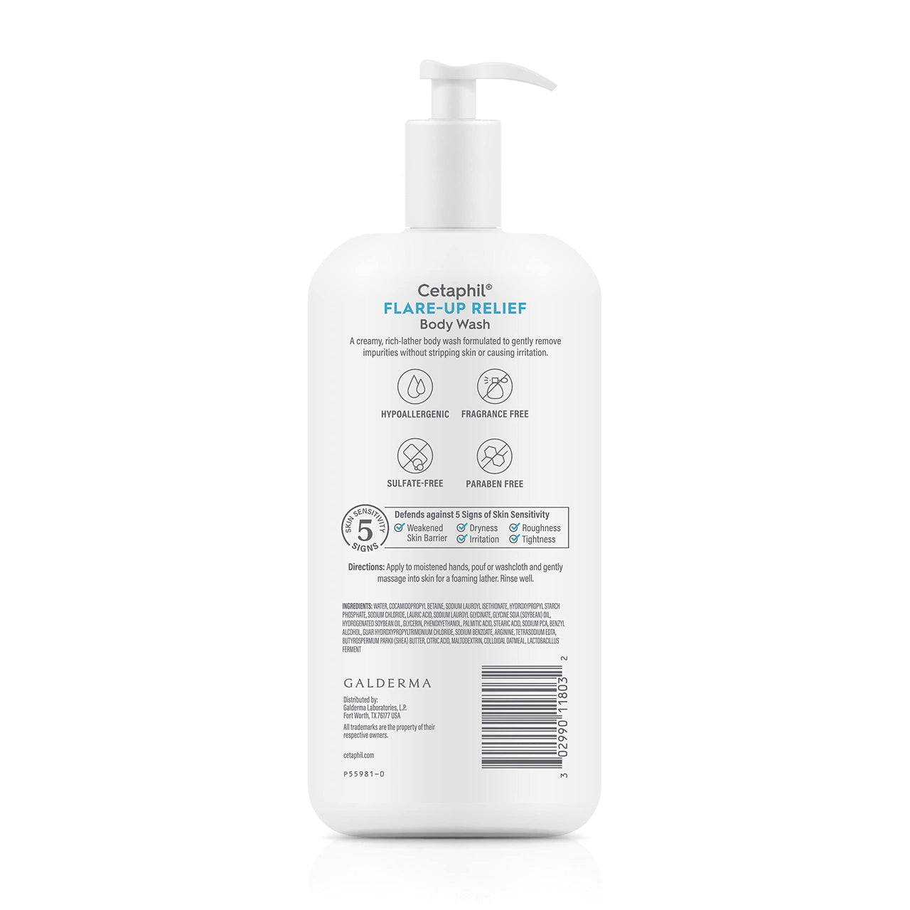 Cetaphil Flare-Up Relief Body Wash with Colloidal Oatmeal to Help Soothe and Condition Ultra-Dry, Stressed, Sensitive Skin, 20 oz