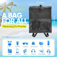 Thumbnail for HOHOM Mesh Swim Bag Beach Drawstring Backpack, Waterproof Gym Bags for Women and Men, Large Pool Bag Swimming Gear for Swimmers