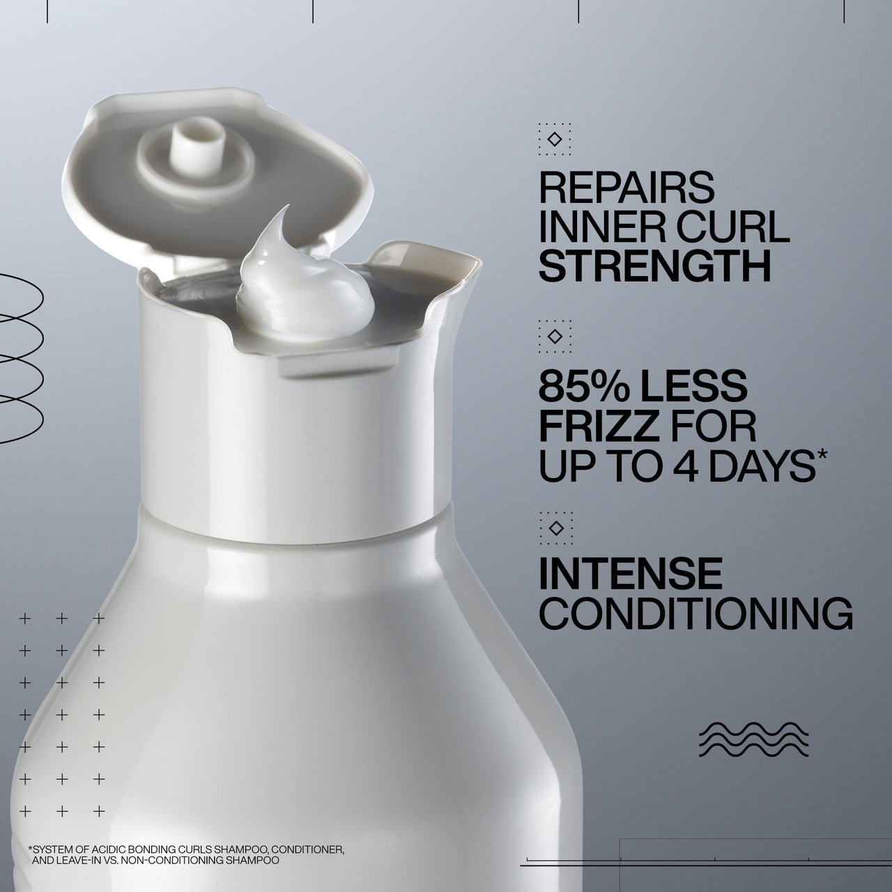 Redken Acidic Bonding Curls Silicone-Free Conditioner | For Coily and Curly Hair | Build Bonds and Repair Curl Strength | With Curl-Bond Technology & Coconut Oil