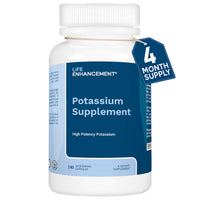 Thumbnail for Life Enhancement High Potency 1020 mg Potassium Supplement for Muscle, Brain & Bone Health - No Additives High Absorption Elemental Potassium Supplement, Made in USA (240 Capsules – 120 Servings)