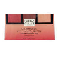 Thumbnail for LAURA GELLER NEW YORK Multitasking Eye Lip Cheek Palette Cream to Powder Trio, Nudes