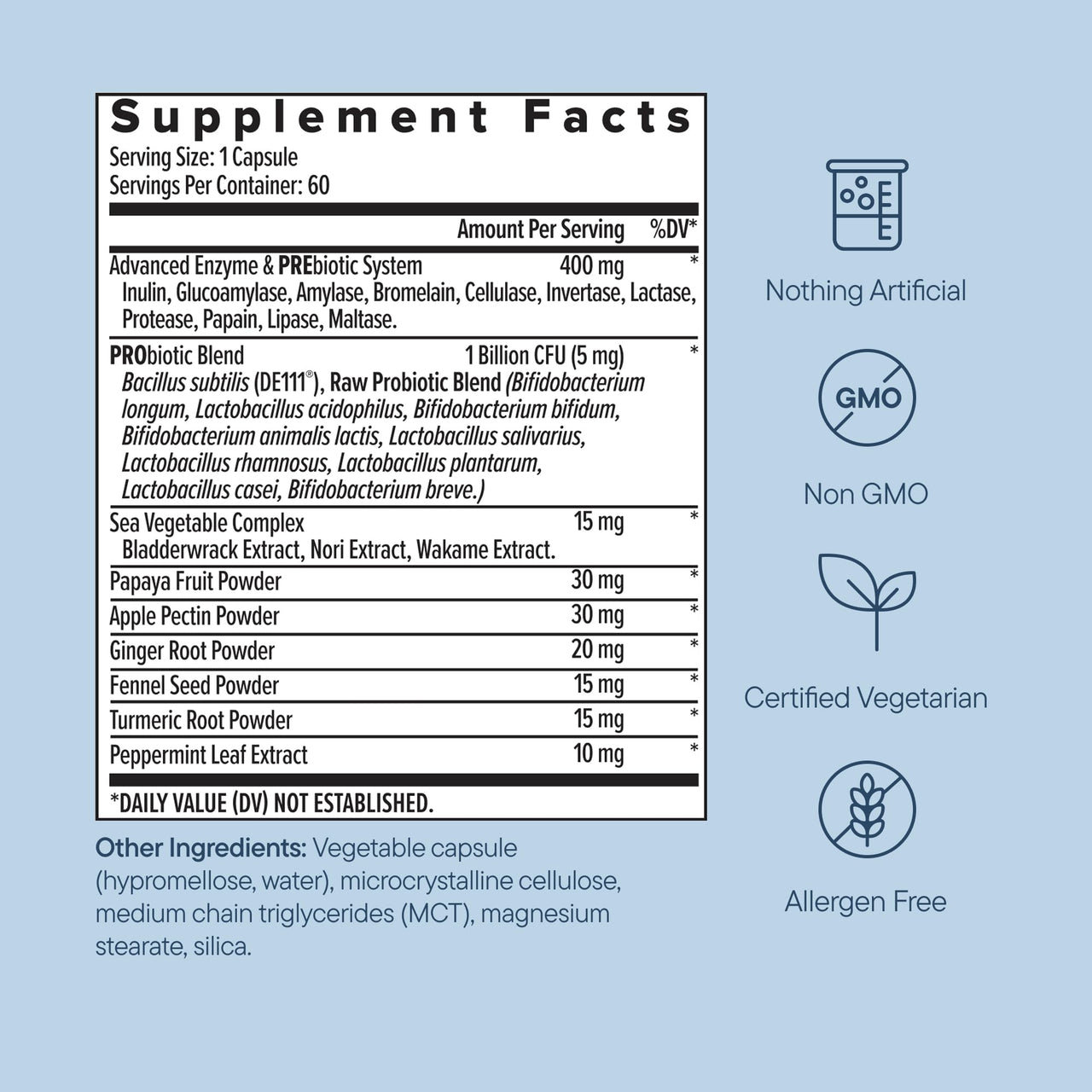 Zenwise Health 3-in-1 Womens Probiotic Supplement for Digestive, Gut Flora & Vaginal Health - Daily Probiotics & Prebiotics for Women with Digestive Enzymes Supports Bloating & Gas Relief - 60 Count