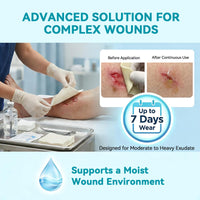 Thumbnail for Dimora Calcium Alginate Wound Dressing, 4'' x 4'' Patches,10 Individual Sterile Pads, Soft and Highly Absorbent Dressing Gauze, Non-Stick Padding