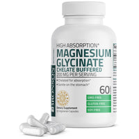 Thumbnail for Bronson Magnesium Glycinate 200 MG per Serving Chelated for High Absorption, Gentle On Stomach, Non-GMO, 60 Vegetarian Capsules