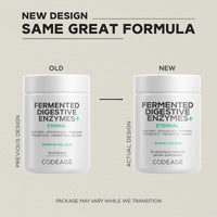 Thumbnail for Codeage Fermented Digestive Enzymes Supplement 3-Month Supply - 14 Digestive Enzymes, Probiotics, Prebiotics, Fermented Botanicals, Plant-Based Multi Pancreatic Enzymes - 1 Capsule a Day - 2-Pack