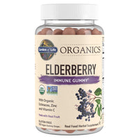 Thumbnail for Garden of Life Organics Elderberry Gummies for Adults & Kids - Immune Support Supplement with Organic Fruit, Herbal Blend, Elderberry, Echinacea, Zinc, Vitamin C, 120 Vegan Gluten Free Gummies